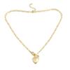 Glossy Heart Pendant Necklace Clavicle Chain for Women