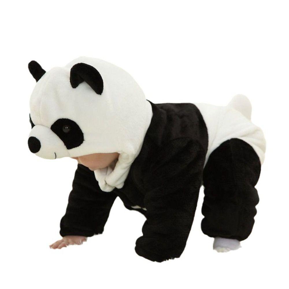 Soft Baby Hooded Rompers Coral Fleece Children Pajamas Kawaii Infant Jumpsuits Autumn