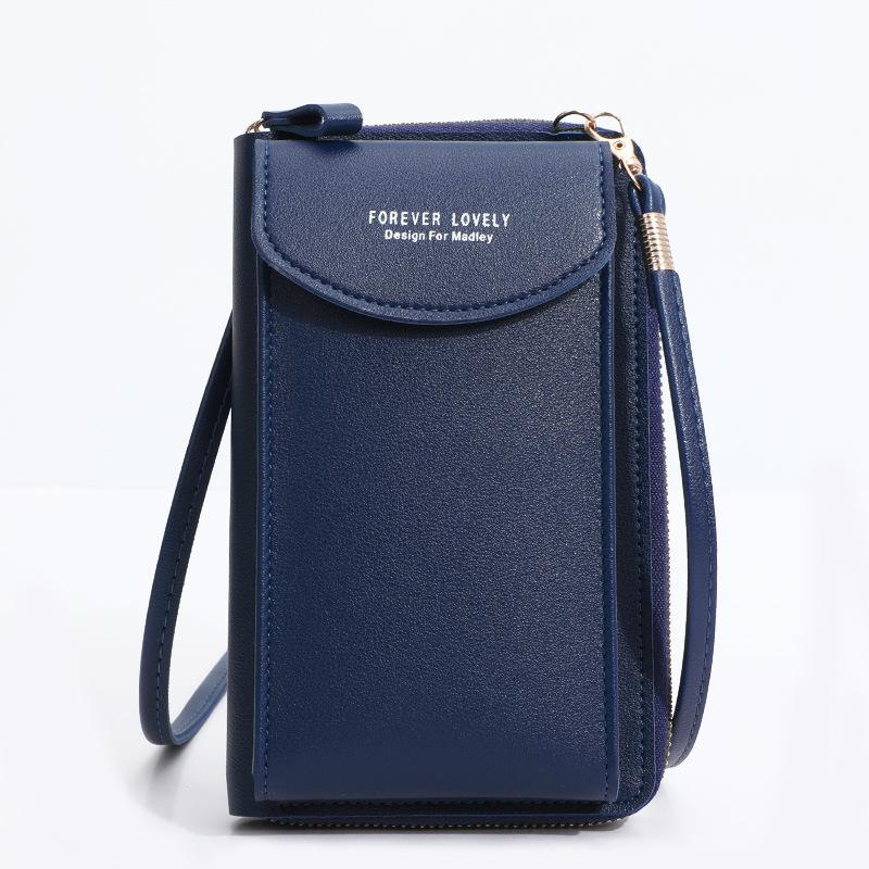 Women's Wallet Shoulder Mini Leather Bags Straps Mobile Phone Big Card Holders Wallet Handbag Money Pockets Girls Small Bags sac