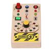 Wooden Board with LED Light Switches Voice Broadcast Hand Eye Coordination Sensory Toys Light