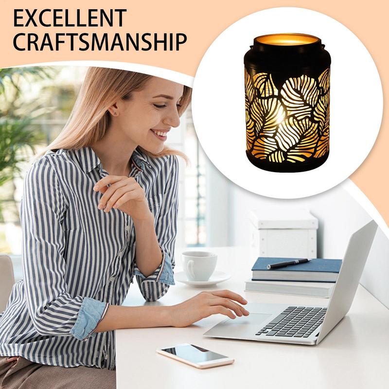 Metal Candle Holder Hollow Candlestick Ornament Table Centerpiece Decorative Candle Holder For Home Living Room Dinner Ornament