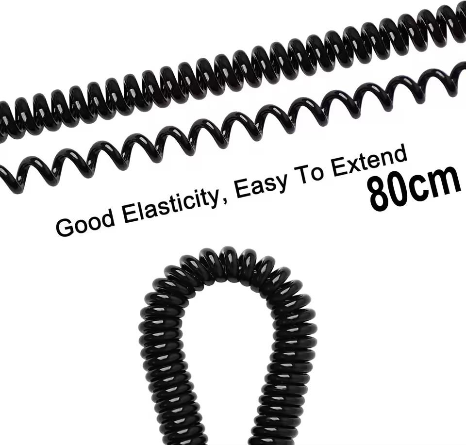Telescopic Spring Lanyard Gasket Phone Safety Tether with Card Universal Anti-Lost Phone Charm String Smartphone Straps Keychain