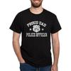 CafePress Proud Dad of A Police Officer Dark T Shirt Men's 100% Cotton, Classic Graphic Dark T-Shirt