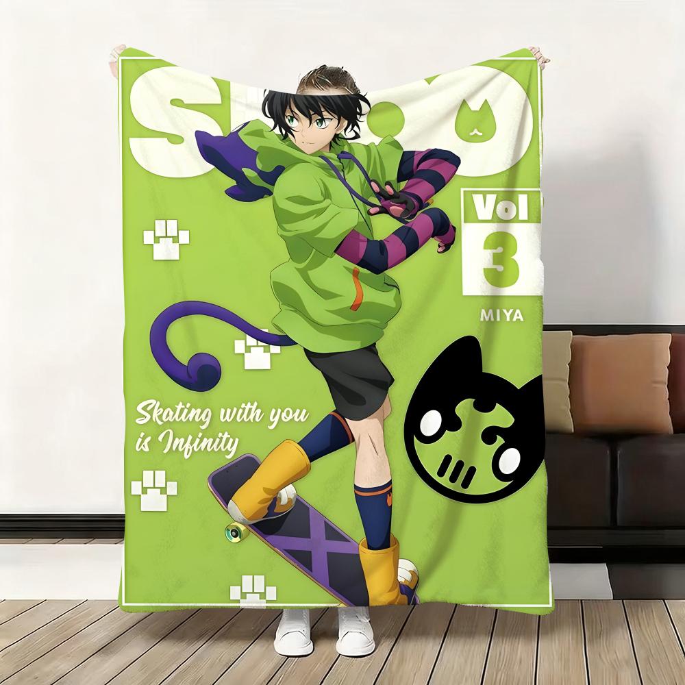 Anime Junge S-Sk8 The Infinity Überwurf Flanell Flauschig Weich Decke Warm Hautfreundlich Überwurf für Sofa Bett Büro Nickerchen Winter