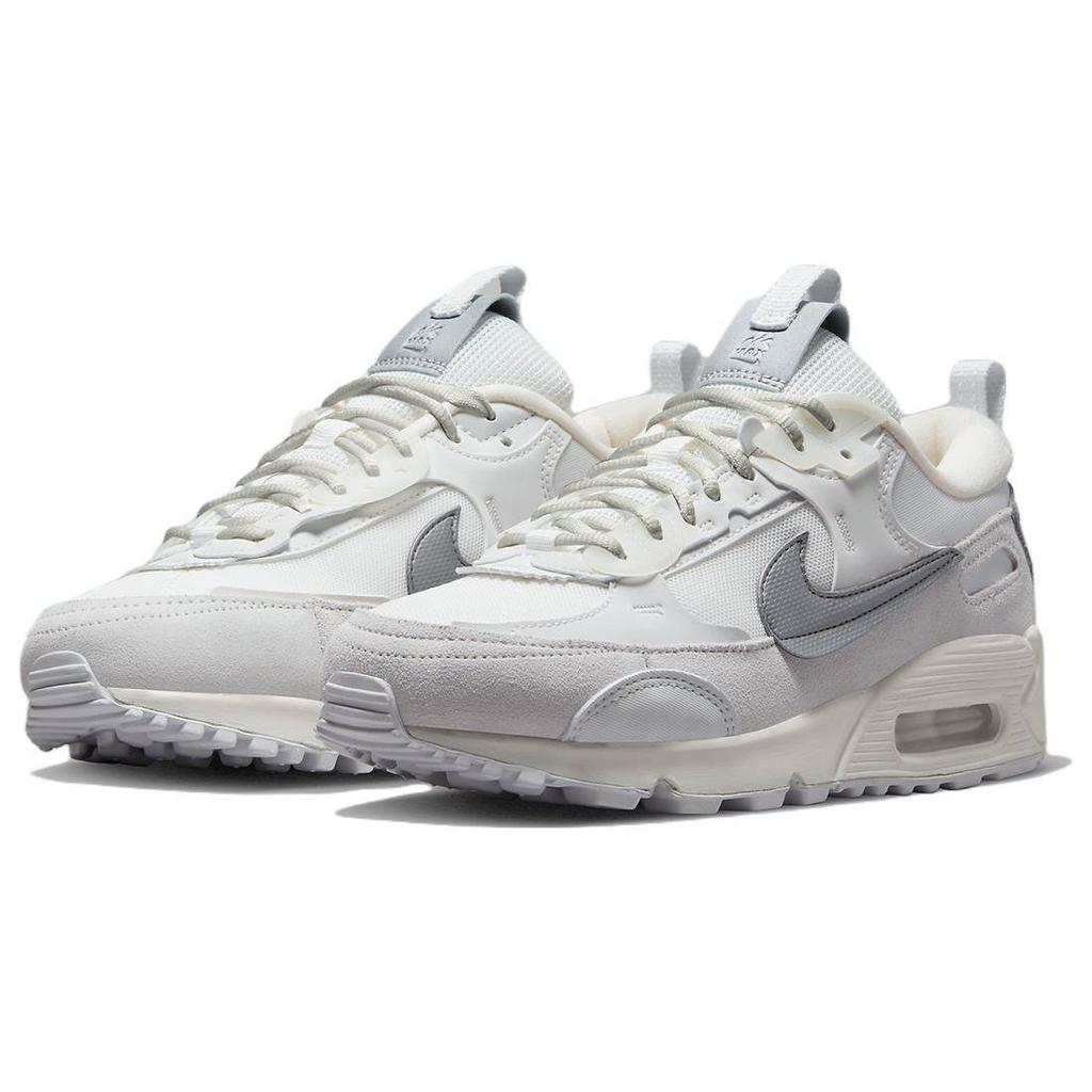 Nike Air Max 90 Futura Białe Metaliczne Srebrne Damskie Sneakersy Summit-White Sail FB1877-110
