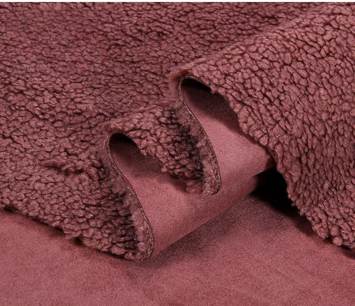 Suede Velvet Composite Lamb Wool Fabric Winter Thickening Warm for Diy Sewing Clothing  Wholesale Cloth