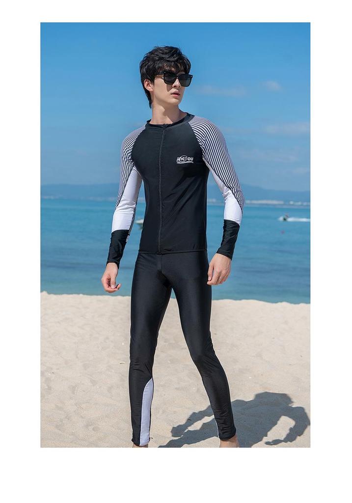 Unisex geteilter Tauch- und Surfanzug: Langarm, Sonnenschutz, Schnelltrocknend, Übergröße Quallenanzug für Strandbadebekleidung.