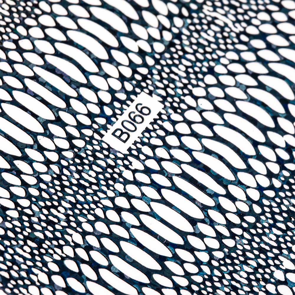 Thin Self-Adhesive Iridescent Nail Stickers Snake Skin Black