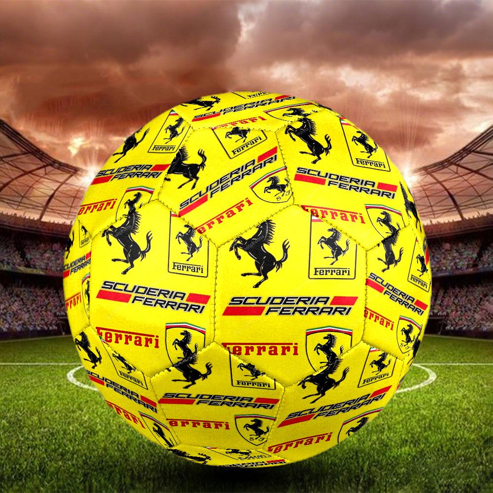 Ferrari Print Size 5 Soccer Ball, Standard Match Football for Sports Game and Team Practice, Ideal Gift for Soccer Fans