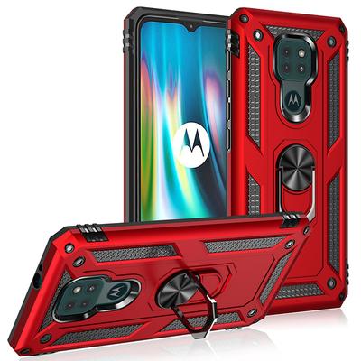 Nárazuvzdorné pouzdro Armor pro Motorola Moto G9 Play G9play G 9 Play, vojenský ochranný magnetický držák do auta s kroužkem, kryt