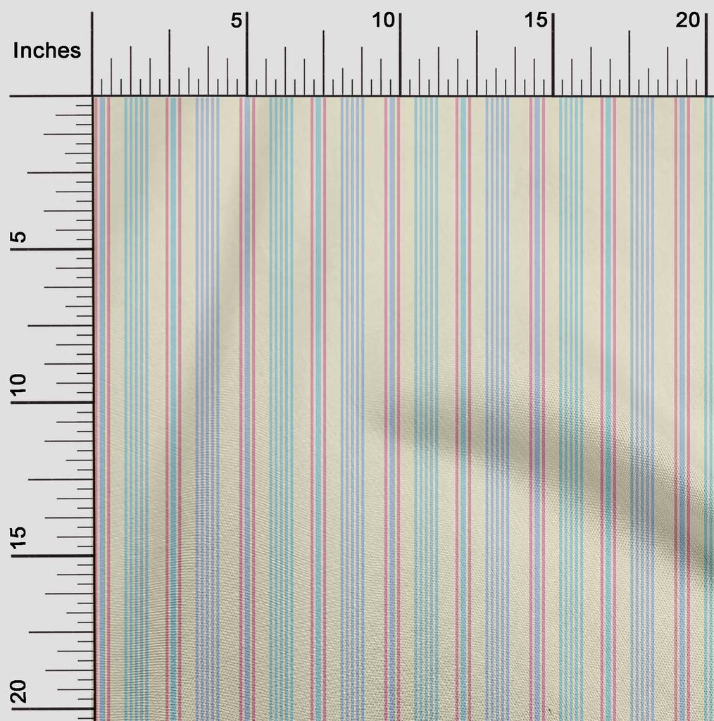 oneOone Baumwoll-Flex-Stoff Vertikal gestreifter Druckstoff 1 Yard 40 Zoll