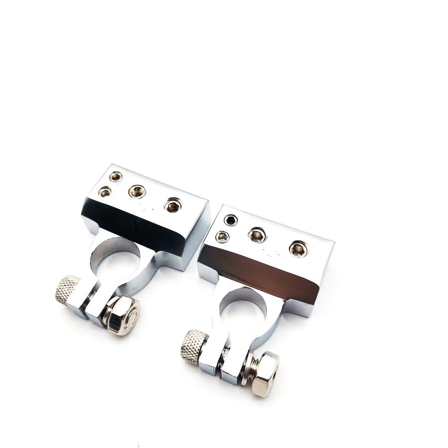 

2pcs (- and +) 12V Car Battery Terminal Clamp Copper Alloy Connector With Cover