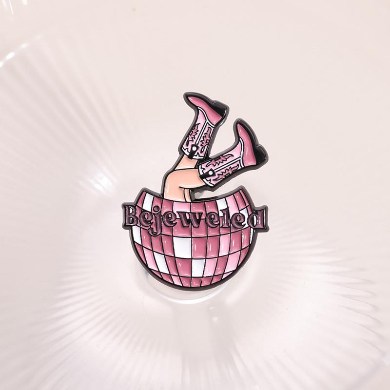 Swift Taylor Inspired Music Badge Brooch Stunning Glittery Boot Design Fans For