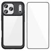 For iPhone 17 Pro Max Back Cover WANLONFENG XC Series TPU Acrylic Phone Case with Tempered Glass Film