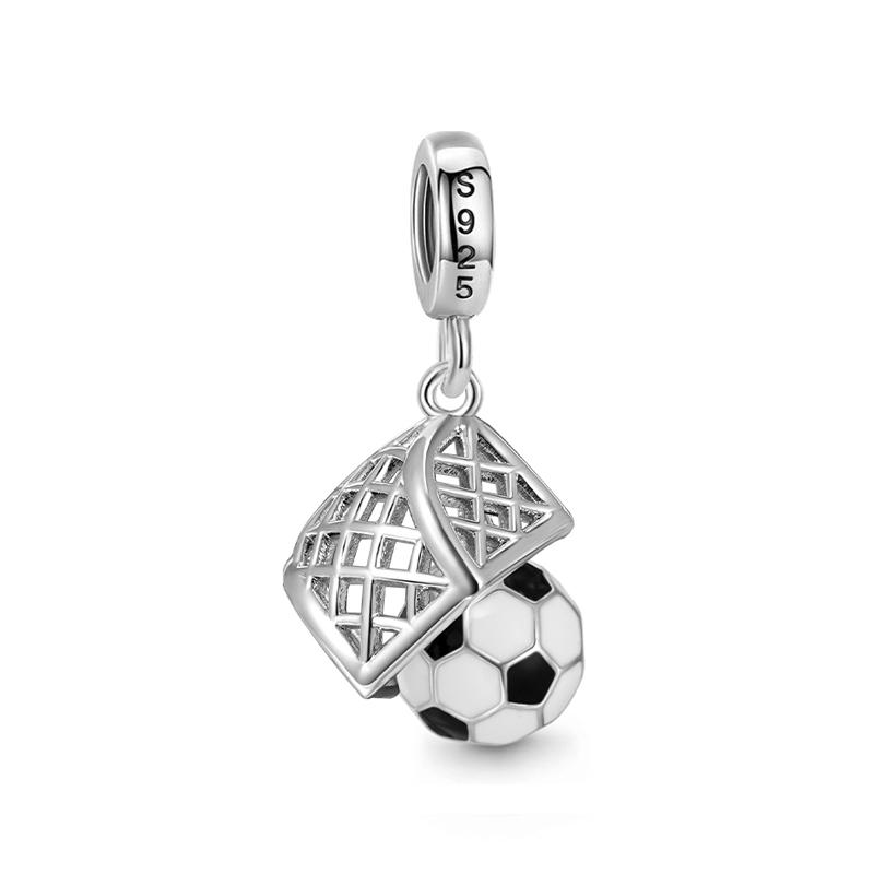 Copper Badminton Dumbbell Soccer I Love Sports Pendant Charms Bead Fit Original Pendant Bracelet Diy Women Jewelry