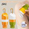 Washable Sunscreen Applicator Refillable Kids Applicator, 100ml Travel Roll on Bottle with Smooth Soft Sponge Ball, Portable Hanging Dispenser