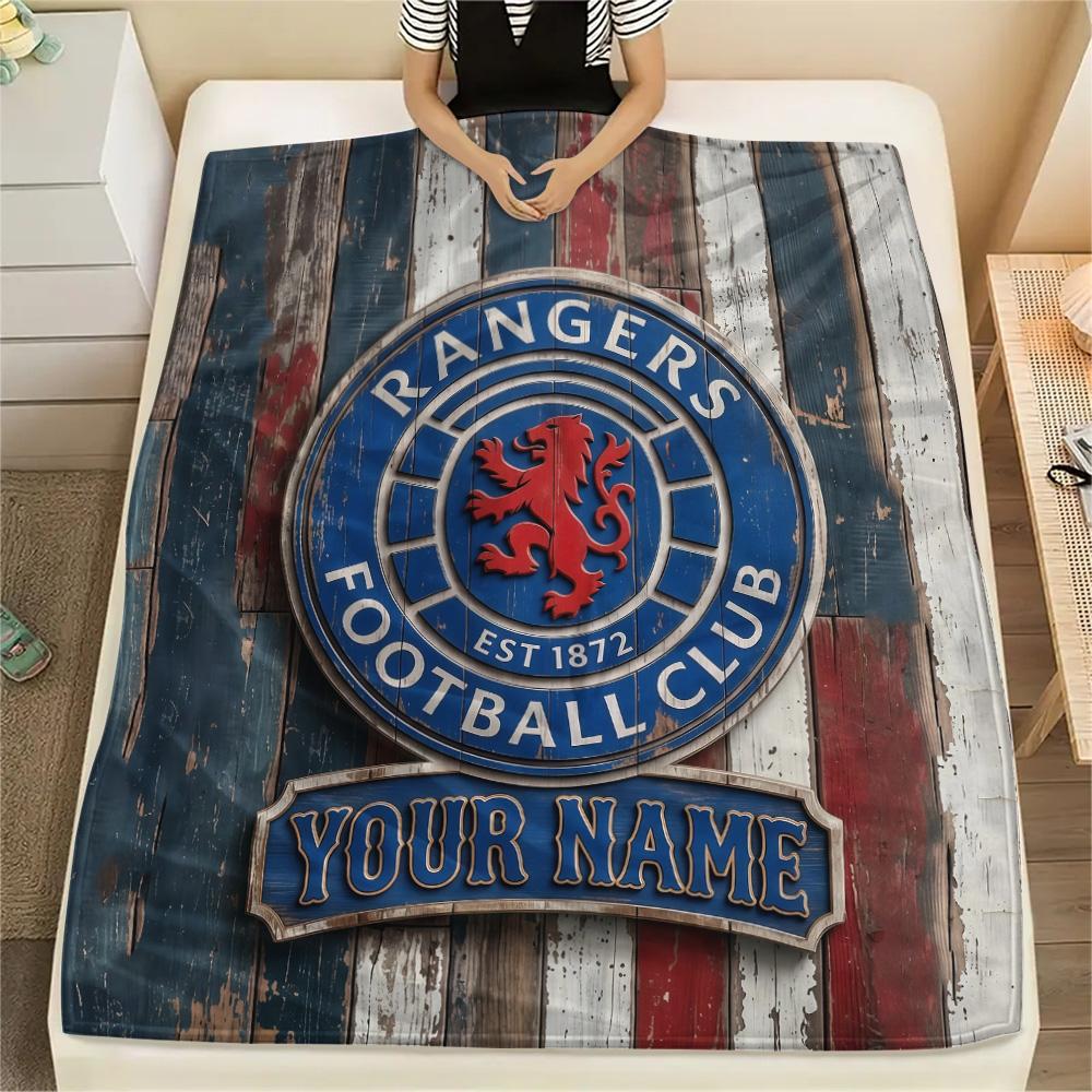 Custom Name Rangers Flannel Blanket, High Quality Comfortable for All Seasons, Home Decor, Warmth and Comfort