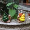4Pcs Colorful Snail Figurine Spring Tentacles Snail Statue Resin Animal Sculpture Outdoor Garden Lawn Yard Flower Pot Decoration Ornament