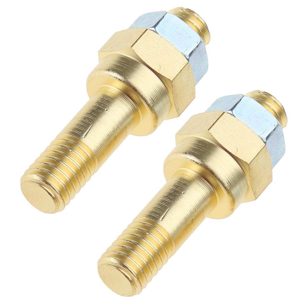 2PCS Studs Side Post Battery Terminal Adapter Bolt Standard Battery Side Post Extender Studs Brass and Long