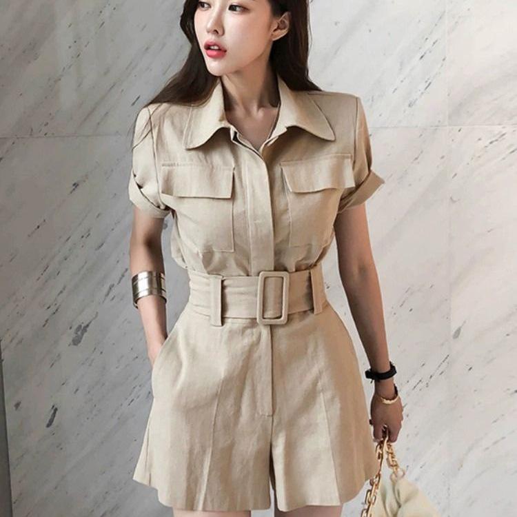 Women's Summer 2026 Chic Two-Piece Set: Petite Professional Workwear Shorts & Suit