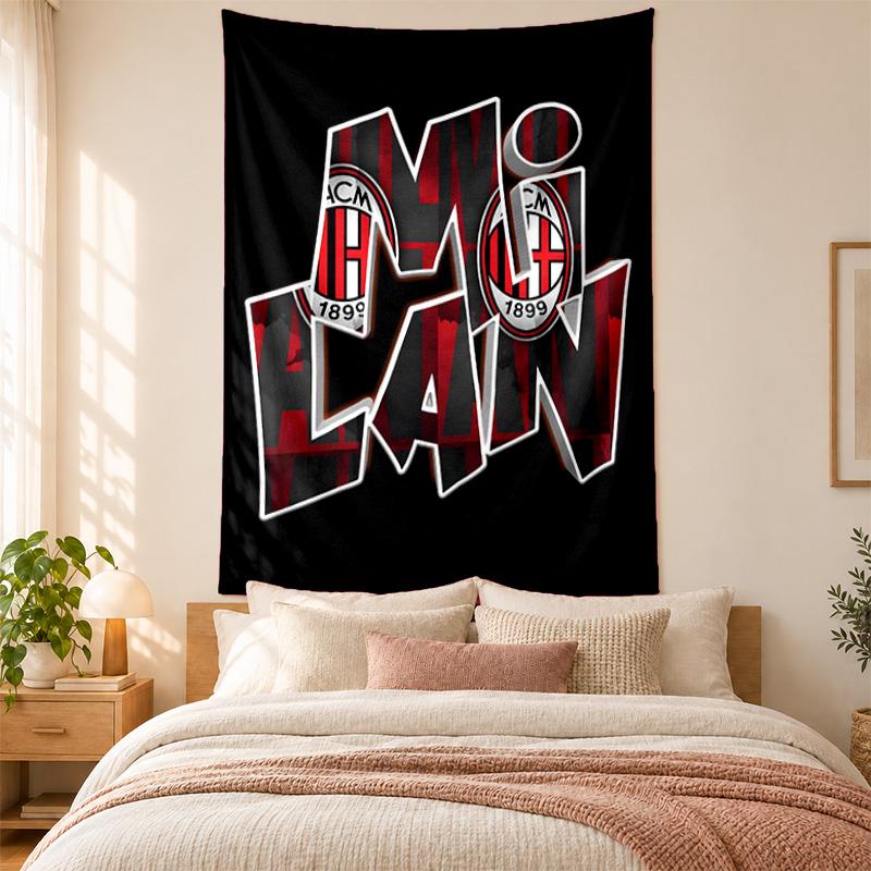 AC Milan Tapestry Highquality for Decorating Living Room Bedroom Dorm Walls Ideal As Bedroom Wallart Orholiday Gift