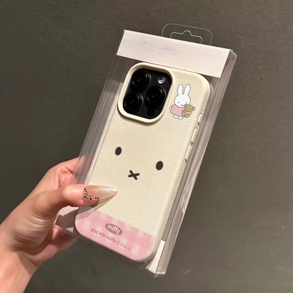 Miffy Anime Kawaii Phone Case Cute Bear Miffy Rabbit Cartoon Phone 16 15 14 13 All Inclusive Anti Fall Soft Shell for Couples