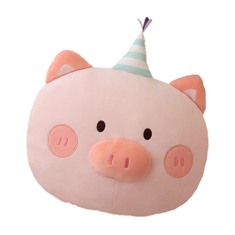 

Cute Soft Party Pillow Stuffed Plush Doll Toy Pink Pig, Green Dinosaur, White Dog, And Red Bear 45cm Pig