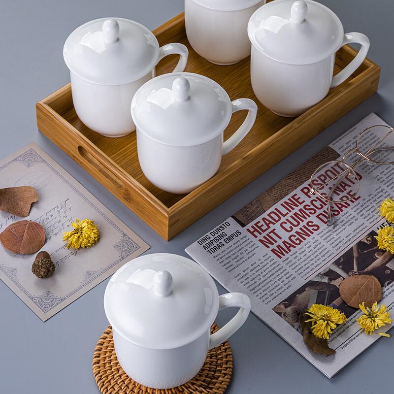 Jingdezhen Bone China Covered Ceramic Tea & Water Cup