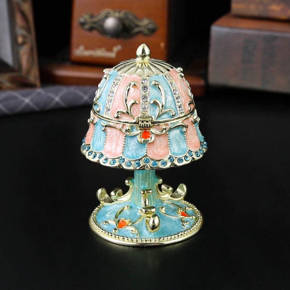 Hand-Painted Enamel European Style Jewelry Case Home Storage Ornament  Complex Jewelry Box