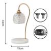 Modern Wax Melt Candle Warmer Lamp Crystal Lampshade Table Light EU Plug Wood Base