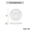 Qianxing White Melamine Divided Serving Plate