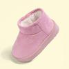 Winter suede warm children's snow boots, casual girls' plush short cotton boots for toddlers and young children