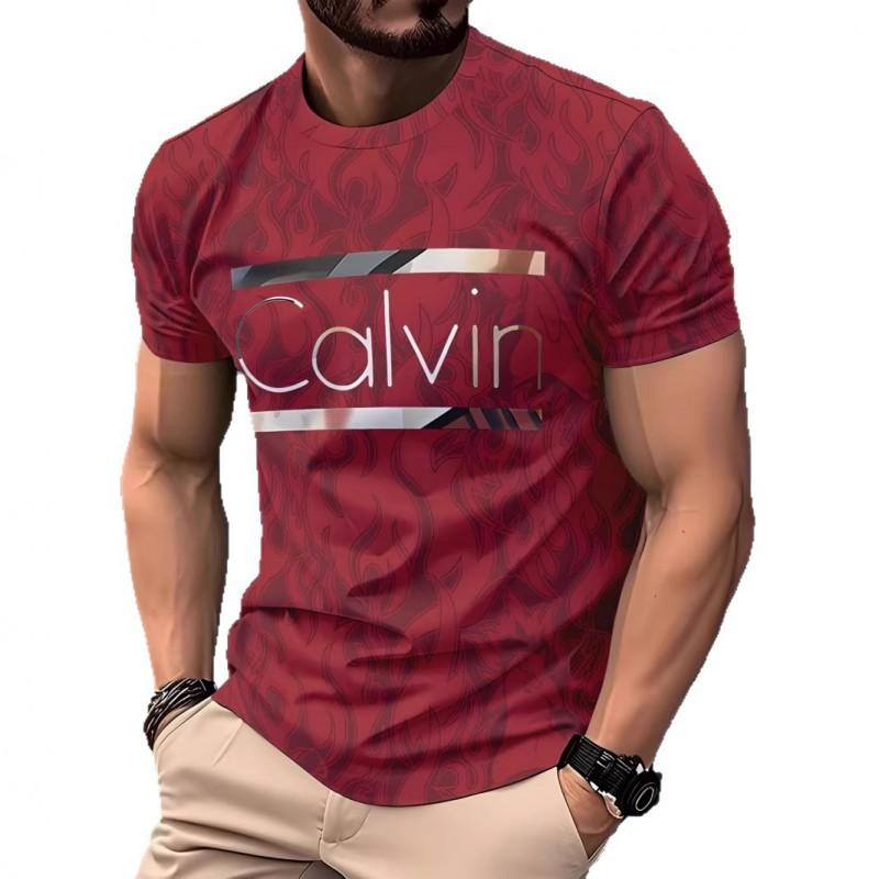 Herren 3D Digitaldruck Kurzarm T-Shirt Rundhals Lässiges Tee Schmale Passform Jugend Mode Top