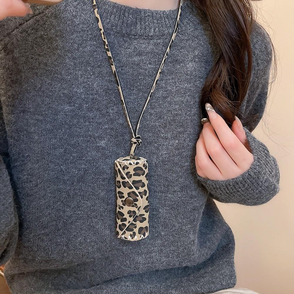 Storage Lipstick Jewelry Leopard Choker Pendant Leopard Print Clavicle Chain Girls Gift