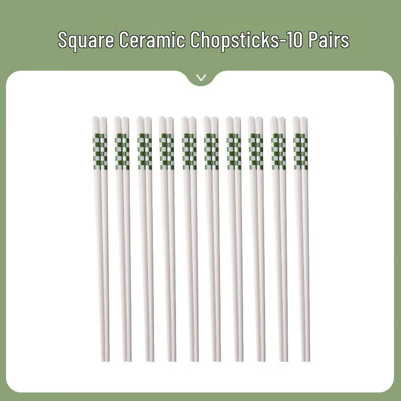 Maud Lanka Geometric Ceramic Chopsticks - 10-Pair Set