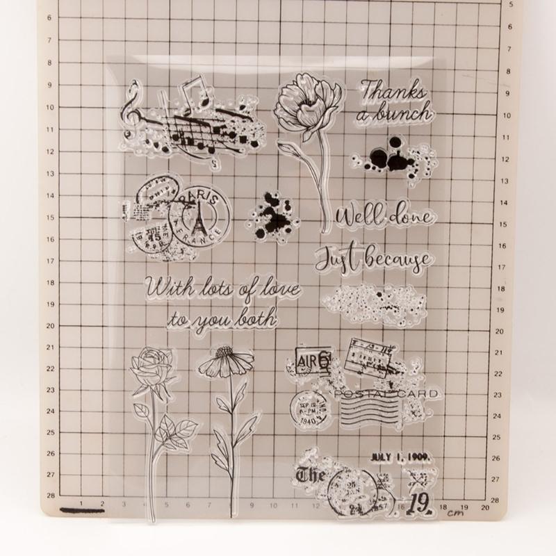 Clear Silicone Stamper Journaling Stamping Tool for Scrapbooking Birthday Card Making Photo Album Journal Paper Project