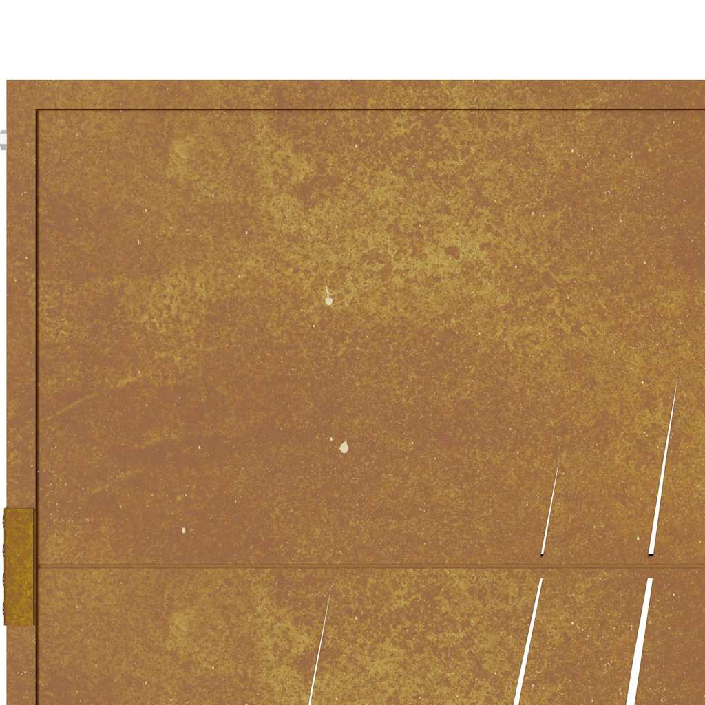 Garden Gate 100x175 Cm Corten Steel Grass Design