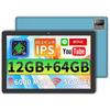 TAB10 MAX Android 16 12GB 9GB virtual 64GB to 1280x800 8MP Japanese Manual Blue 10-inch Tablet, Wi-Fi Model, (3GB + expansion) + (up 1TB), 2.0GHz,