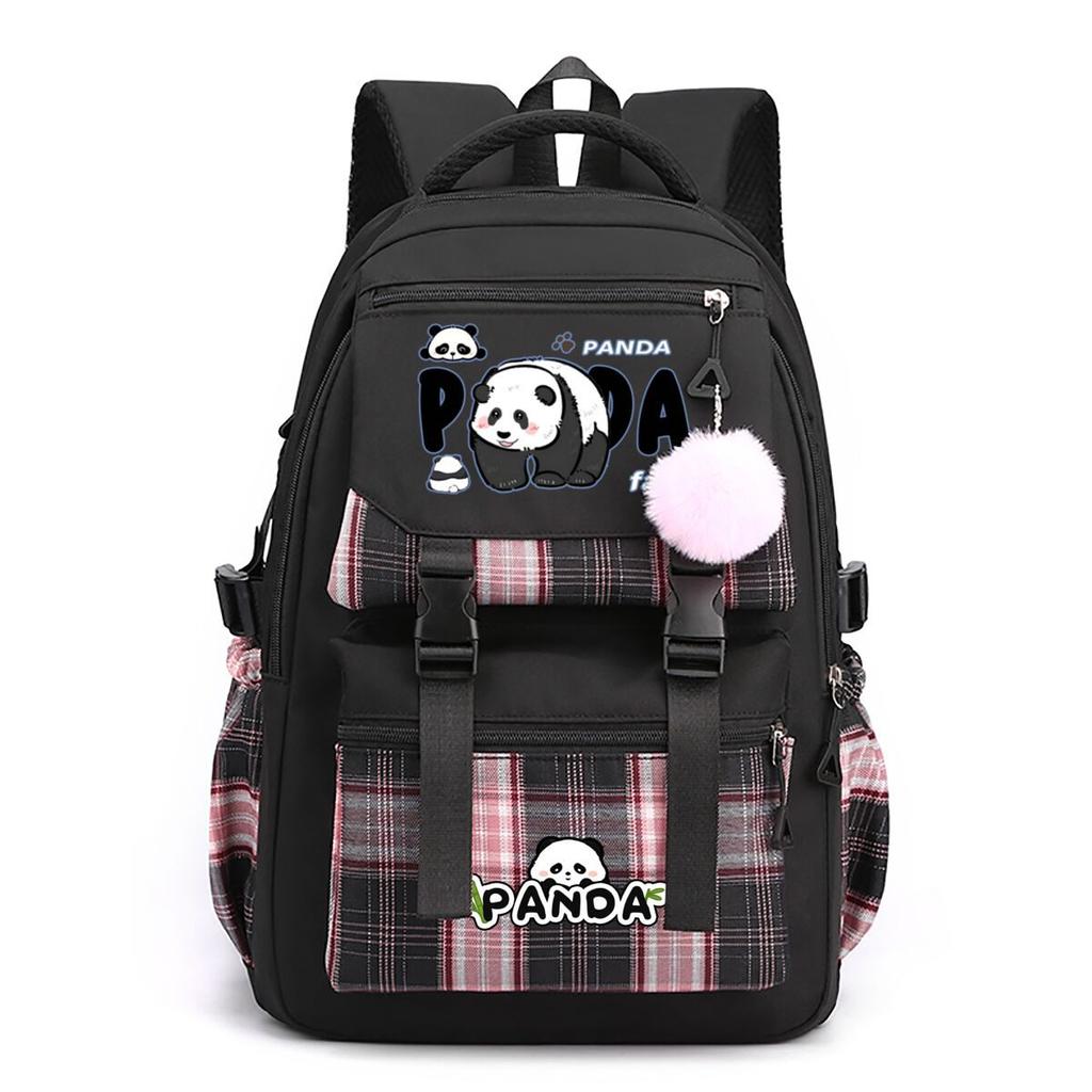 Panda Huahua schoolbag cute high-value junior high school students grades 3-6 cross-border large-capacity burden reduction backpack