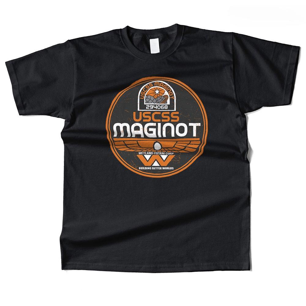 Unisex Baumwolle USCSS Maginot Grafik Hochwertiges T-Shirt Street Casual Stil Tee für Unisex und DAMEN