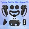 Silicone Cover Set Controller Grips VR Shell Cover VR Silicone Case Face Cover Lens Cover for Meta Quest 3S Accessories