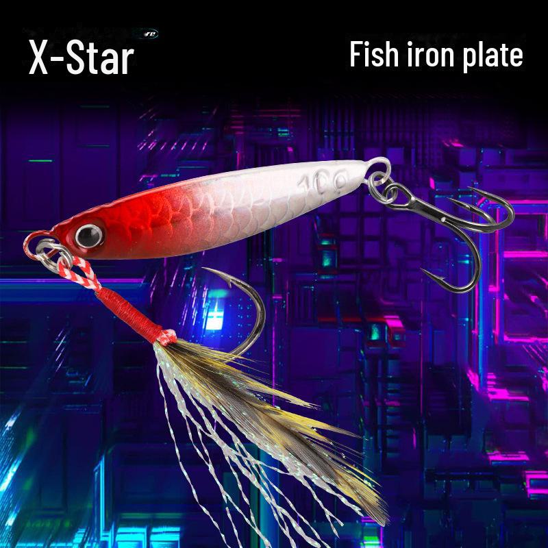 Fish Scale Pattern Long-Distance Iron Plate Lure for Bass, Catfish, and Croaker