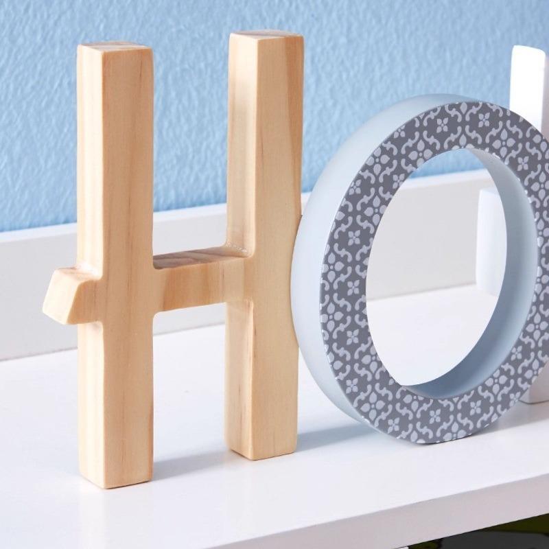 English Letter Decoration Wooden Ornaments Creative Miniature Ornament Aesthetic Modern Living Room Figurines Home Decorations
