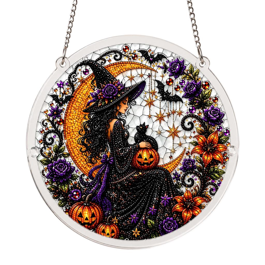 Halloween Acrylic Flat Puzzle Suncatcher Kit for Window Decor DIY