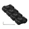 4PCS Braided Hose Separator Clamp Adapter 4AN 6AN 8AN 10AN 12AN Fuel Line Fitting Bracket Aluminum AN4 AN6 AN8 AN10 AN12