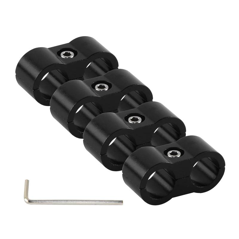 4PCS Braided Hose Separator Clamp Adapter 4AN 6AN 8AN 10AN 12AN Fuel Line Fitting Bracket Aluminum AN4 AN6 AN8 AN10 AN12