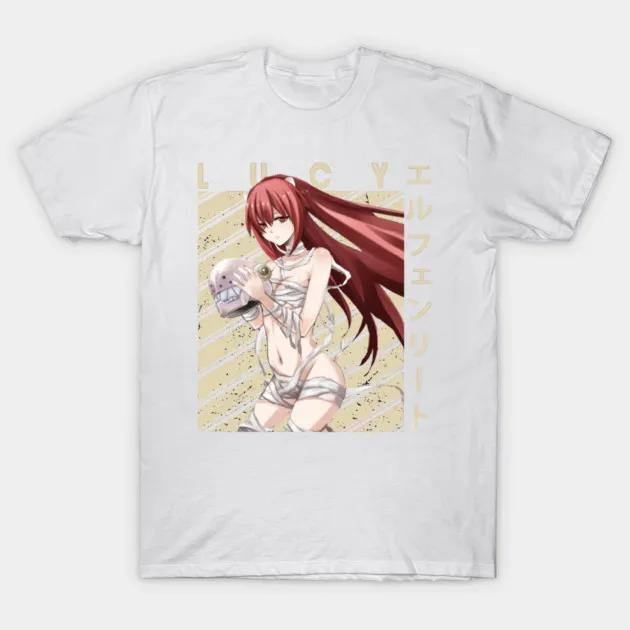 Elfen Lied Personality Clothes Year Round Clothing Oversized New Model Tshirt Personality Clothes Y2k Short Sleeves Classic Tee