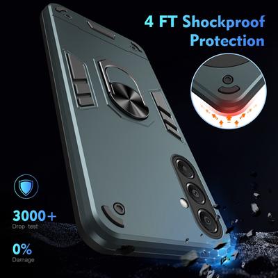 For Samsung Galaxy A17 5G Case Shockproof Armor Car Holder Magnetic Ring Phone Cover For Galaxy A17 A 17 GalaxyA17 Lens Cover