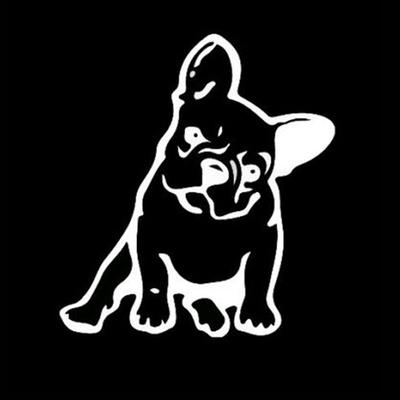 Adesivo per auto Cane Bulldog Francese alla moda Decorazione auto