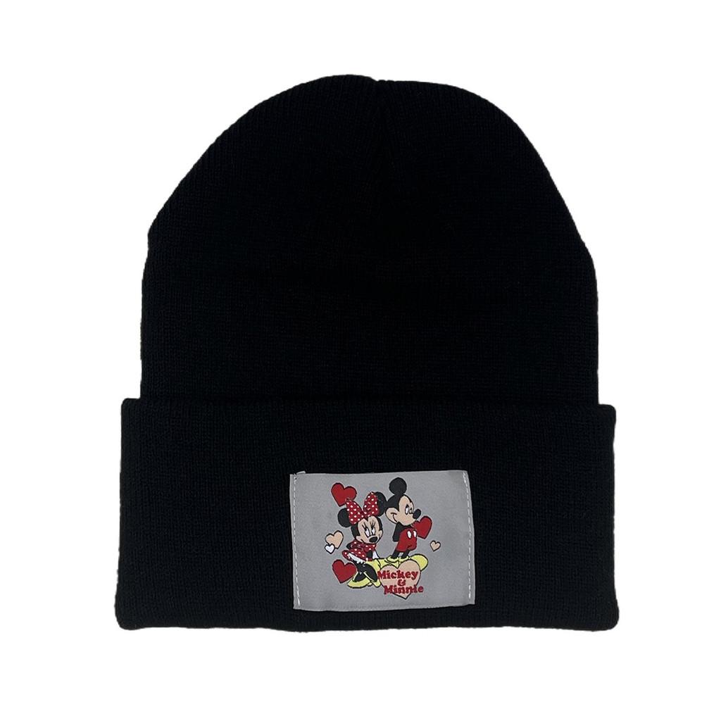 Minnie Mouse Mouse Knit Hat With Embroidered Alphabet Breathable Fabric